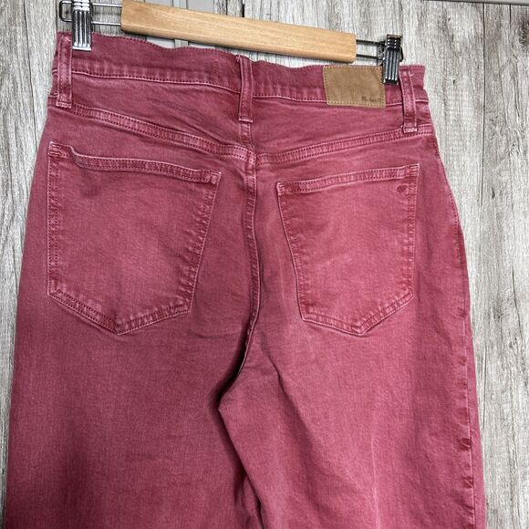 Madewell Jeans Size 27 The Perfect Vintage Wide Leg High Rise Red Color - Picture 7 of 9